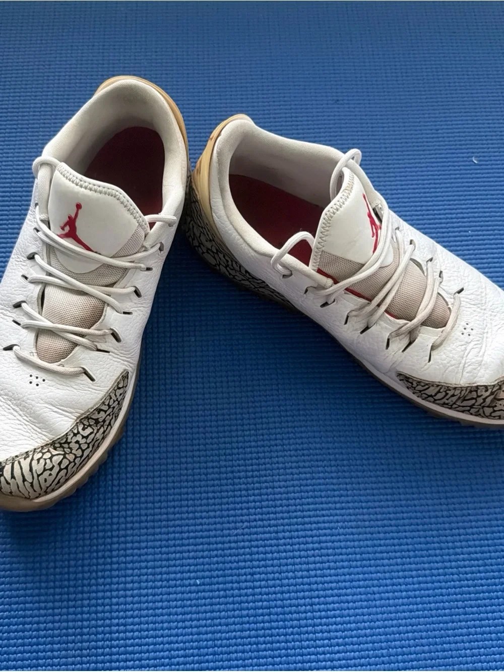 Size 10.5 Air Jordan ADG Golf Shoes, Men, White Cement, Spikeless. SIZE M 10.5